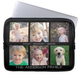 Familie | 6 Foto-collage Laptop Sleeve