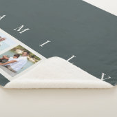 FAMILIE 6 Foto-collage Modern Gray Sherpa Deken (3/4)