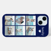 Familie 6 foto Navyblauw Case-Mate iPhone Case (Achterkant (horizontaal))