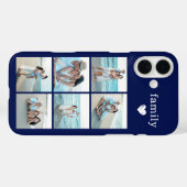 Familie 6 foto Navyblauw Case-Mate iPhone Case (Achterkant (horizontaal))