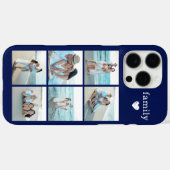 Familie 6 foto Navyblauw Case-Mate iPhone Case (Achterkant (horizontaal))