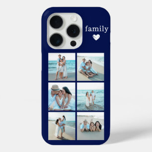 Familie 6 Foto Navyblauw iPhone 15 Pro Case