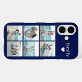 Familie 6 Foto Navyblauw Case-Mate iPhone Case (Achterkant (horizontaal))