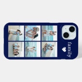 Familie 6 Foto Navyblauw Case-Mate iPhone Case (Achterkant (horizontaal))