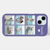Familie 6 Foto Paars Case-Mate iPhone Case (Achterkant (horizontaal))