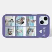 Familie 6 Foto Paars Case-Mate iPhone Case (Achterkant (horizontaal))
