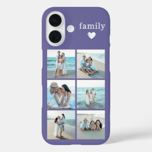 Familie 6 Foto Paars iPhone 16 Hoesje