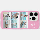 Familie 6 Foto Roze Case-Mate iPhone Case (Achterkant (horizontaal))