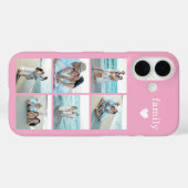 Familie 6 Foto Roze Case-Mate iPhone Case (Achterkant (horizontaal))