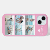 Familie 6 Foto Roze Case-Mate iPhone Case (Achterkant (horizontaal))