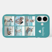 Familie 6 Foto Teal Case-Mate iPhone Case (Achterkant (horizontaal))