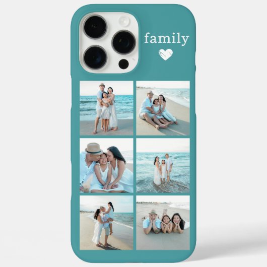 Familie 6 Foto Teal Case-Mate iPhone Case (Achterkant)