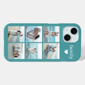 Familie 6 Foto Teal Case-Mate iPhone Case (Achterkant (horizontaal))
