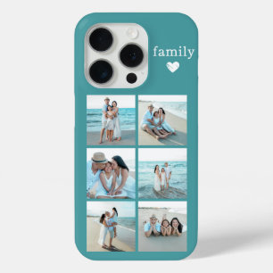 Familie 6 Foto Teal iPhone 15 Pro Case