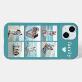 Familie 6 Foto Teal Case-Mate iPhone Case (Achterkant (horizontaal))
