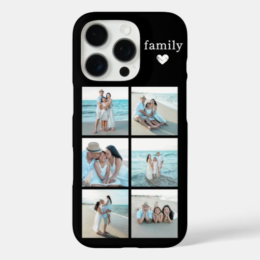 Familie 6 Foto Zwart Case-Mate iPhone Case (Achterkant)