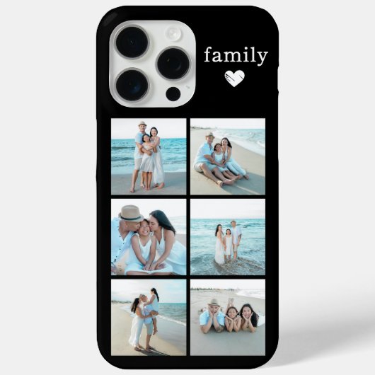 Familie 6 Foto Zwart Case-Mate iPhone Case (Achterkant)