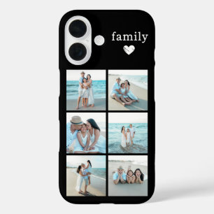 Familie 6 Foto Zwart iPhone 16 Hoesje