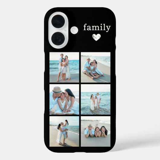 Familie 6 Foto Zwart Case-Mate iPhone Case (Achterkant)
