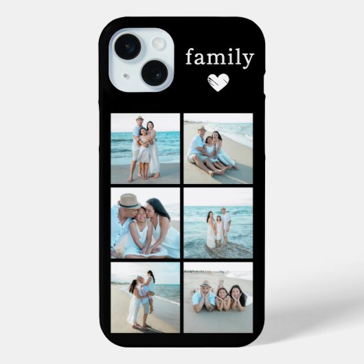 Familie 6 Foto Zwart Case-Mate iPhone Case (Achterkant)