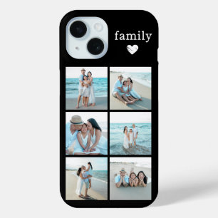 Familie 6 Foto Zwart iPhone 15 Case