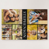 Familie 6 Fotocollage Minimaal Eenvoudig Legpuzzel (Horizontaal)