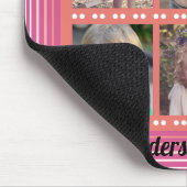 Familie 6 Fotocollage Roze Muismat (Hoek)