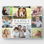 Familie 8 Foto Collage Fotoplaat (Voorkant)