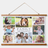 Familie 8 Foto Collage Hangend Wandkleed (Voorkant)
