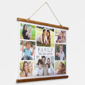Familie 8 Foto Collage Hangend Wandkleed (Gebogen)