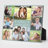 Familie 8 Foto Collage Sage Green Fotoplaat (Zijkant)