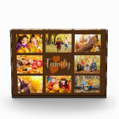 Familie 8 Foto Herfst Autumn Brown Gold Hearts (Voorkant)