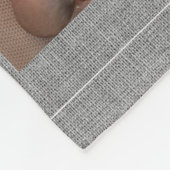 Familie 8 Fotocollage monogram naam rustic burlap Fleece Deken (Hoek)