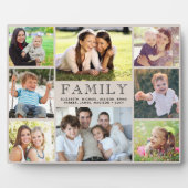 Familie 8 Fotocollage Taupe Fotoplaat (Voorkant)