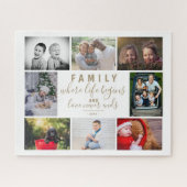 Familie 8 Gezegde Trendy  voor fotocollage Legpuzzel (Horizontaal)