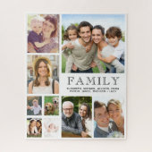 Familie 9 Foto Collage Legpuzzel (Verticaal)