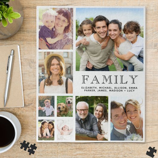 Familie 9 Foto Collage Legpuzzel