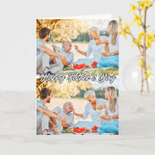 Familie Aangepaste 2-foto's Sjabloon Vaderdag (Gele Bloem)