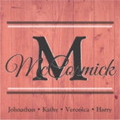 Familie aangepaste achternaam en voornaam sticker (Voorkant)