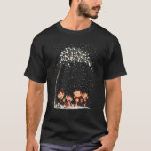 Familie aap Scarf Winter Kerstboom Sno T-shirt (Voorkant)