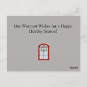 Familie achter het venster van Kerstmis fotokaart Briefkaart (Achterkant)