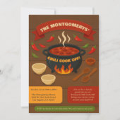 Familie Achtertuin Chili Cook Off Potluck Herfst P Kaart (Voorkant)