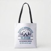 Familie Adventure Camping Trip Persoonlijke naam Tote Bag (Voorkant)