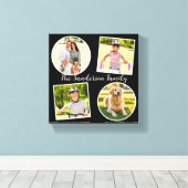Familie Afbeelding Collage 4 foto's aangepaste gal Canvas Afdruk (Insitu (Houten vloer))