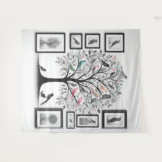 Familie Afbeeldingen Tree 01 Wandkleed (Voorkant (horizontaal))