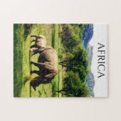 familie afrika rhino legpuzzel (Horizontaal)