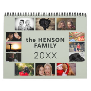Familie Agenda Maandelijkse Foto's Tekst Aandenken Kalender