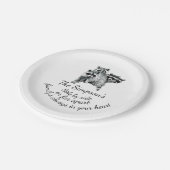 Familie altijd in uw hardetoecitaten papieren bordje (Gekanteld)