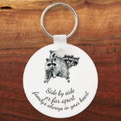 Familie altijd in uw hardetoecitaten sleutelhanger (Voorkant)