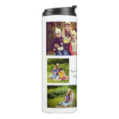 Familie Altijd voor altijd 5 foto collage citaat Thermosbeker (Gedraaid links)
